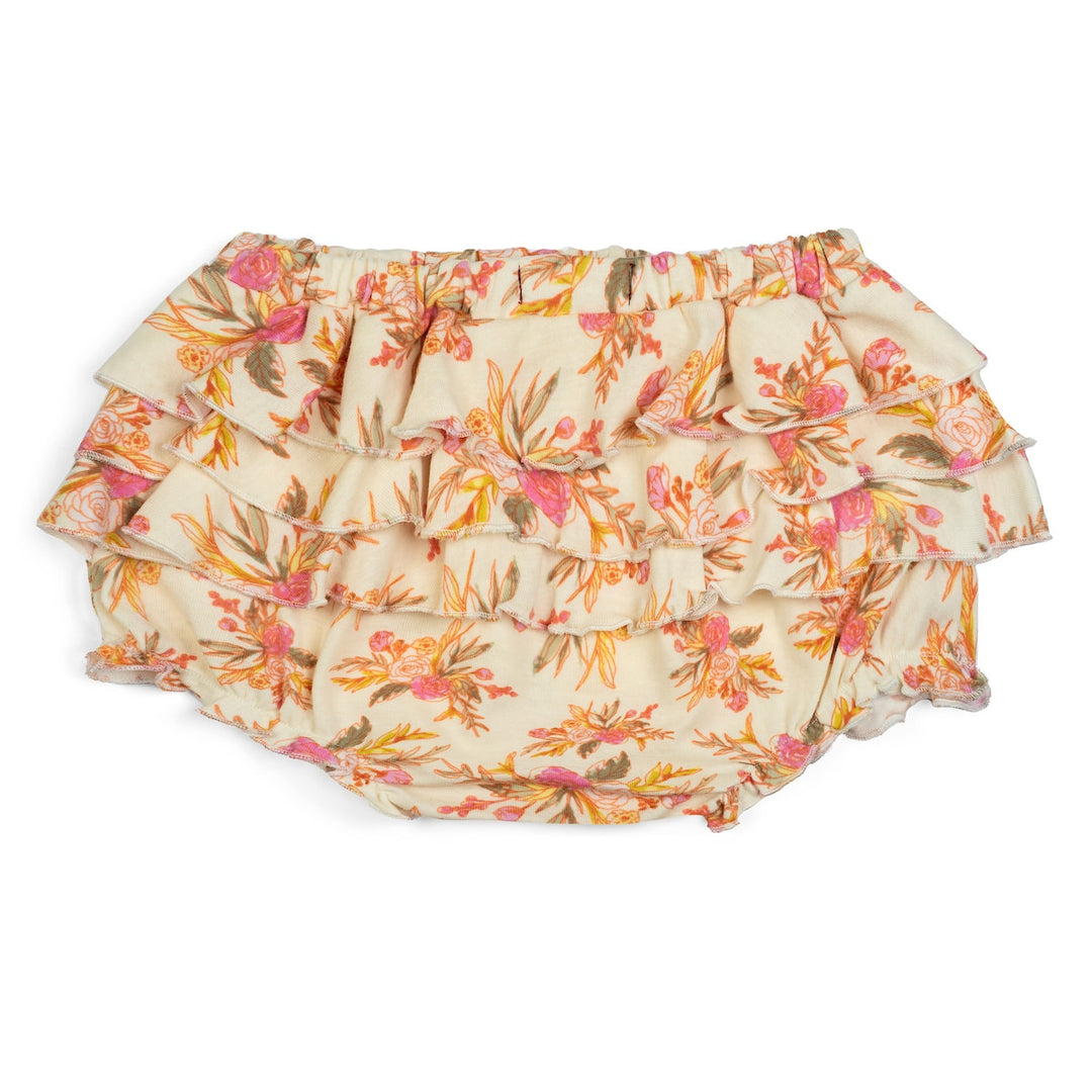 VINTAGE FLORAL ORGANIC RUFFLE BLOOMER - Kingfisher Road - Online Boutique