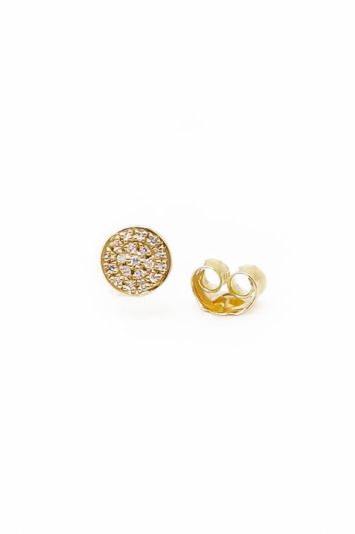 .035ct DIAMOND ROUND DISK STUD - Kingfisher Road - Online Boutique