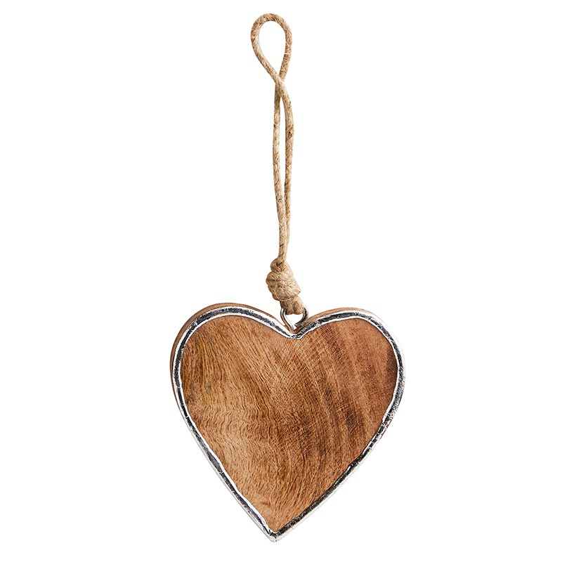 HANGING WOOD HEART - SMALL - Kingfisher Road - Online Boutique