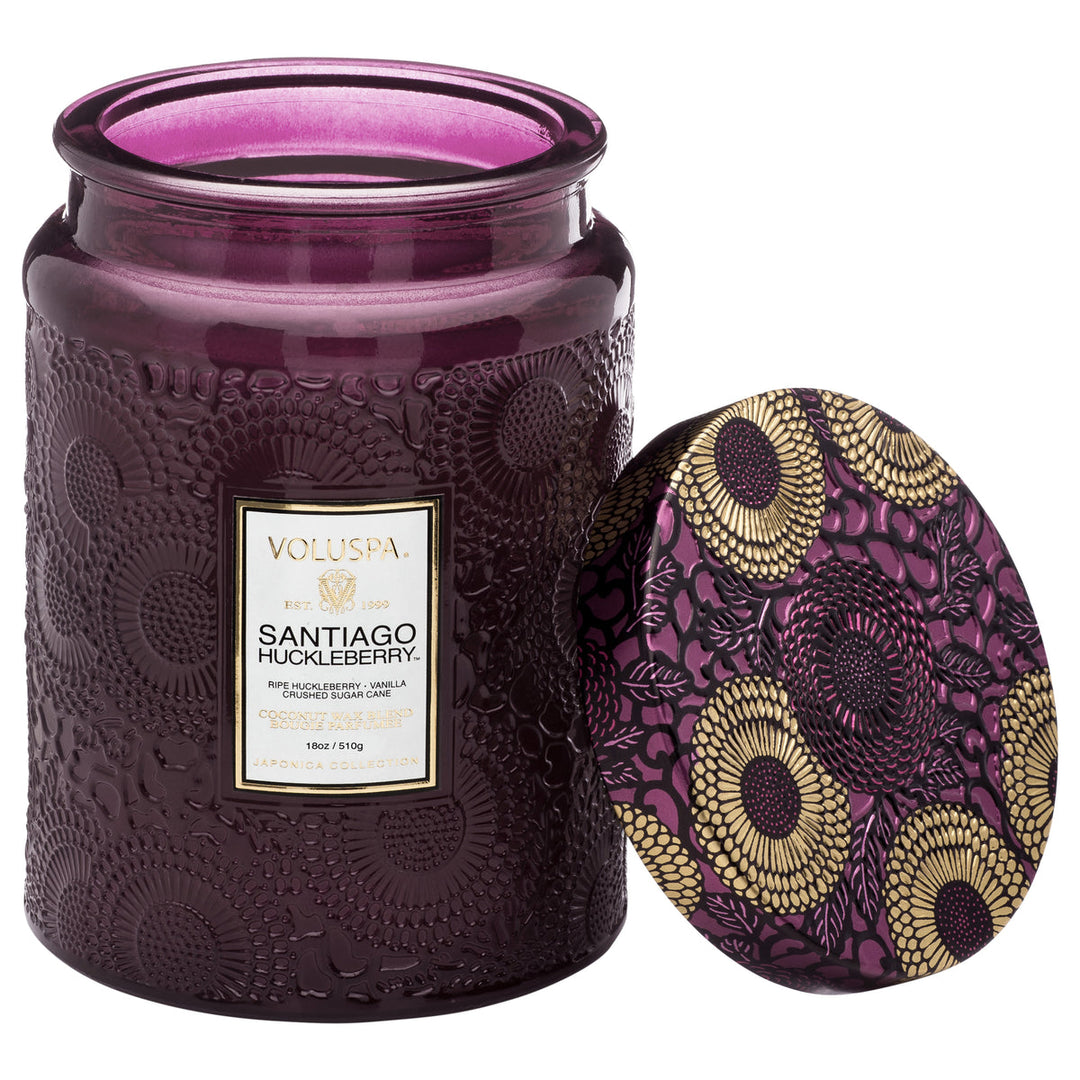Santiago Huckleberry Large Jar Candle - Kingfisher Road - Online Boutique