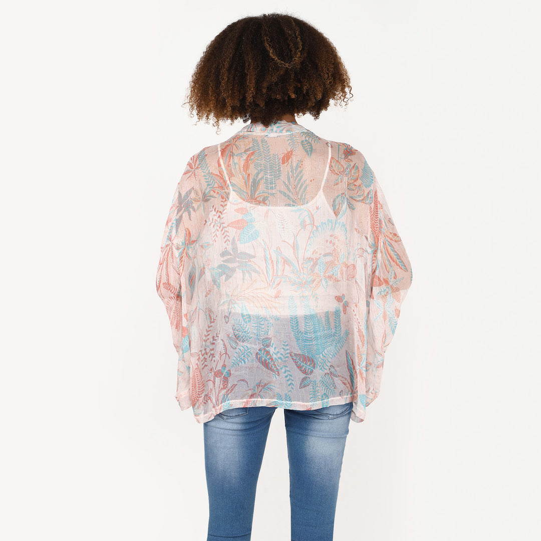 TIE FRONT SHORT KIMONO - LIGHT PINK - Kingfisher Road - Online Boutique