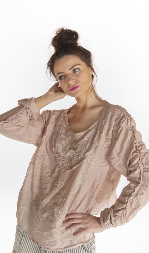 THE GROOVE BLOUSE WITH EMBROIDERY - Kingfisher Road - Online Boutique