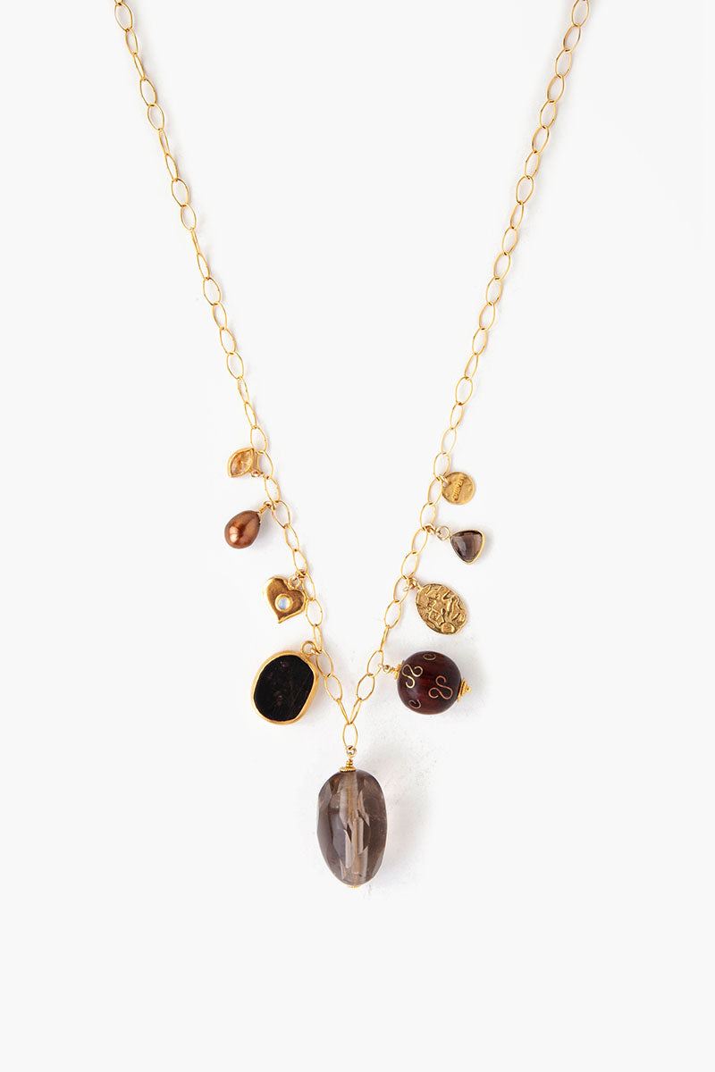 ADJUSTABLE NECKLACE WITH MIX STONES - Kingfisher Road - Online Boutique