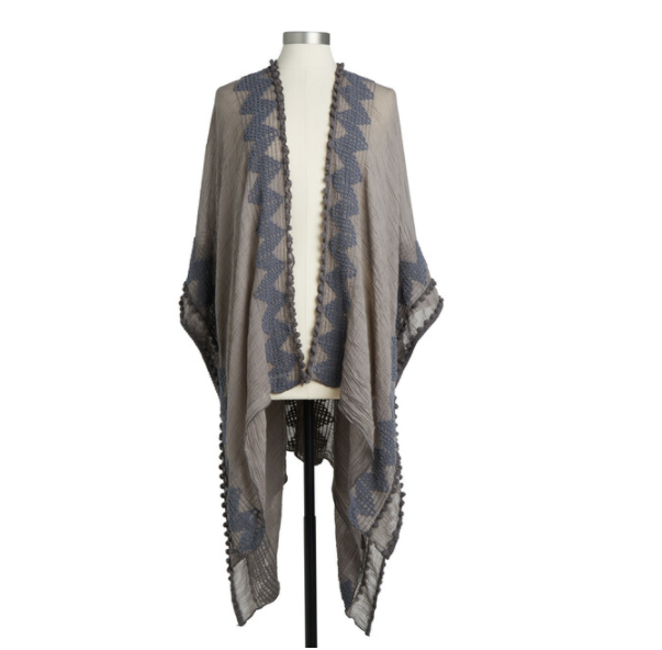 TEXTURED DUSTER INKWELL - Kingfisher Road - Online Boutique