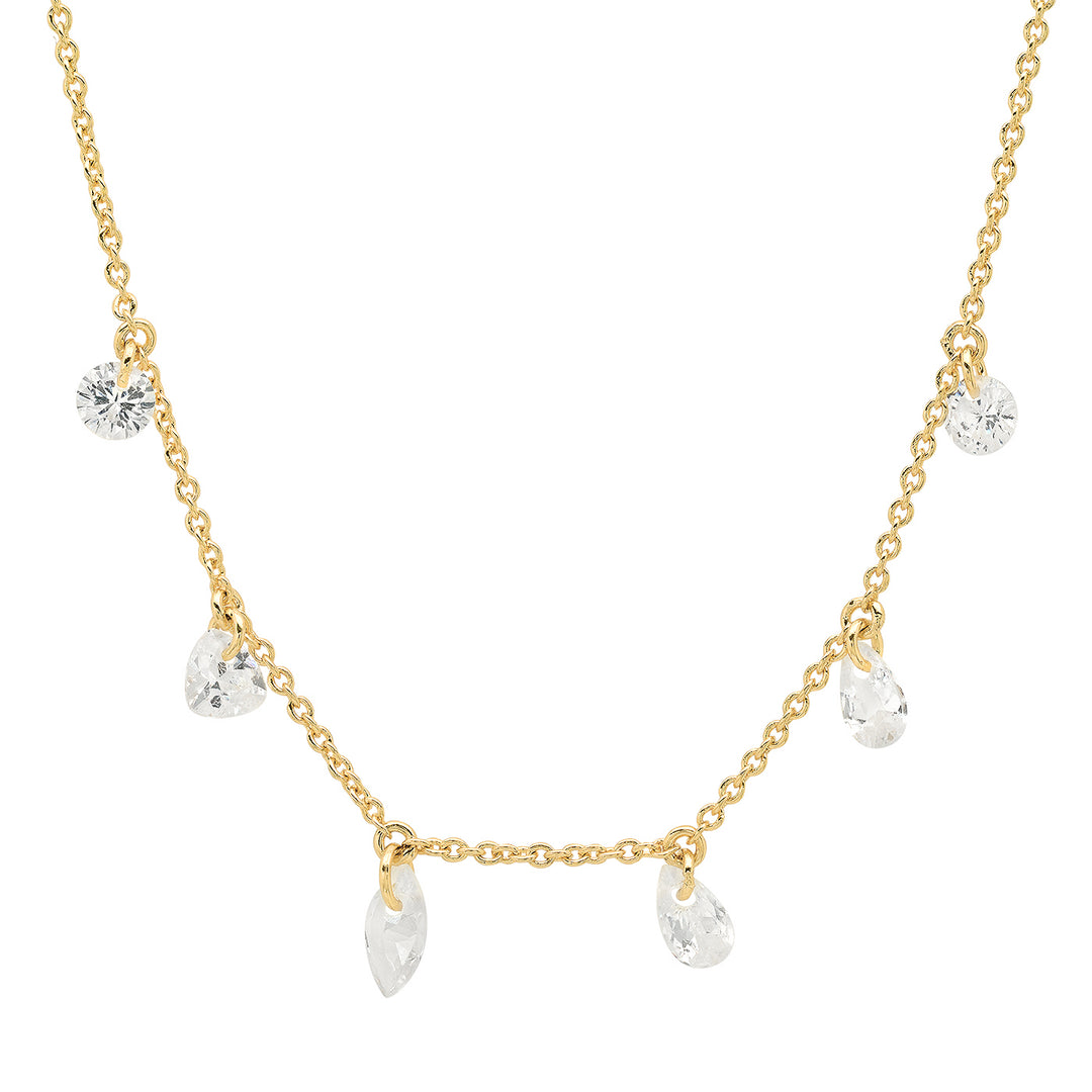 Floating CZ Dangle Necklace - Kingfisher Road - Online Boutique