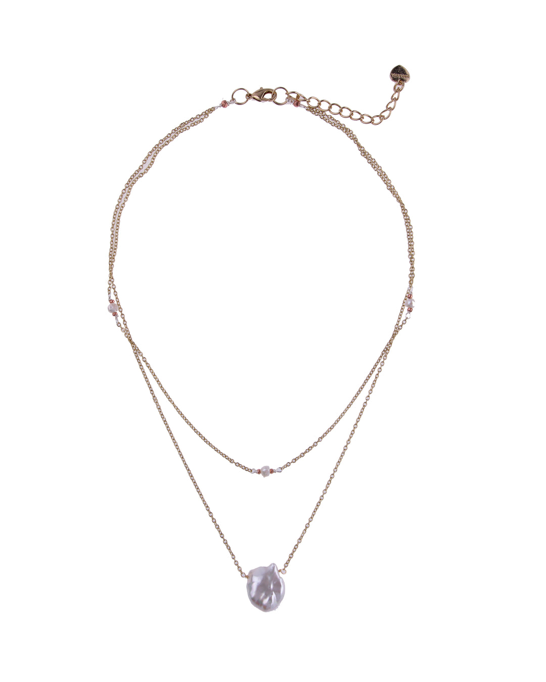 DOUBLE LAYER FRESH WATER PEARL DROP NECKLACE - Kingfisher Road - Online Boutique