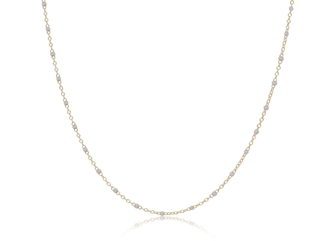 17" CHOKER SIMPLICITY CHAIN GOLD -2MM PEARL - Kingfisher Road - Online Boutique