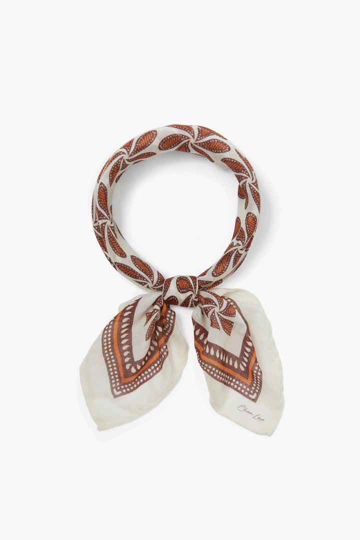 PAISLEY PRINTED BANDANA - ANTIQUE WHITE - Kingfisher Road - Online Boutique