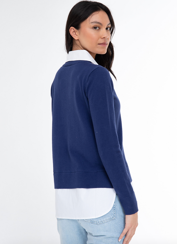 MONTAGE SHIRTTAIL SWEATER - MIDNIGHT - Kingfisher Road - Online Boutique