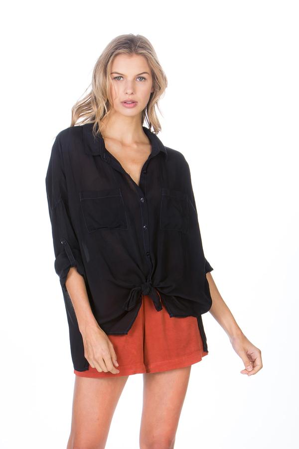 BLACK CLASSIC CARGO POCKET TOP - Kingfisher Road - Online Boutique