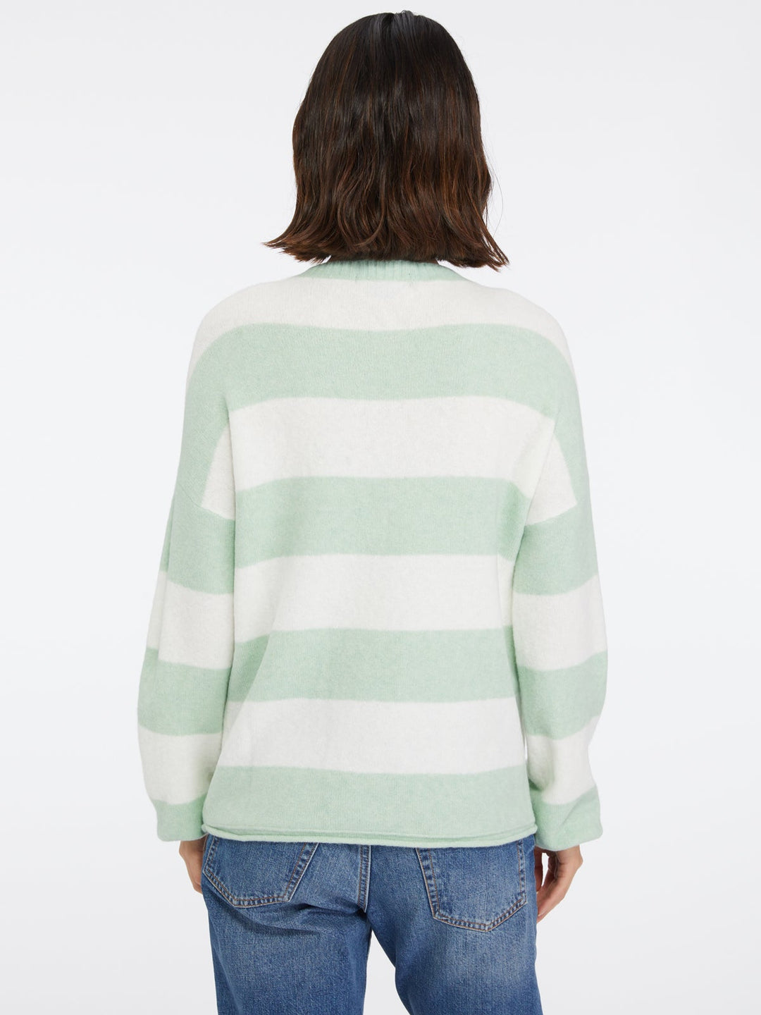 GREEN STRIPE EYE ON YOU SWEATER - Kingfisher Road - Online Boutique