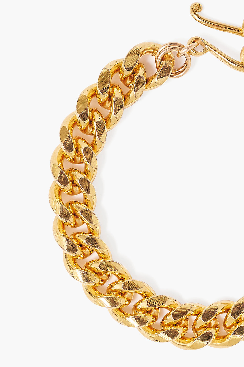 HOOK CLASP GOLD CURB CHAIN BRACELET - Kingfisher Road - Online Boutique