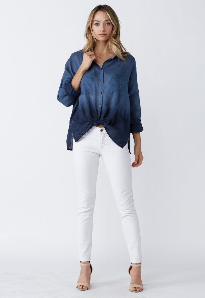 OMBRE BUTTON DOWN SHIRT - Kingfisher Road - Online Boutique