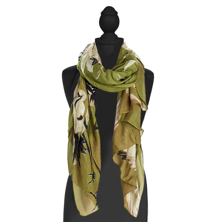 HERON LIGHTWEIGHT PRINT SCARF - Kingfisher Road - Online Boutique