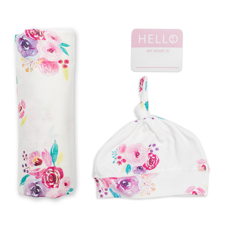 POSIES HELLO WORLD HAT & SWADDLE SET - Kingfisher Road - Online Boutique