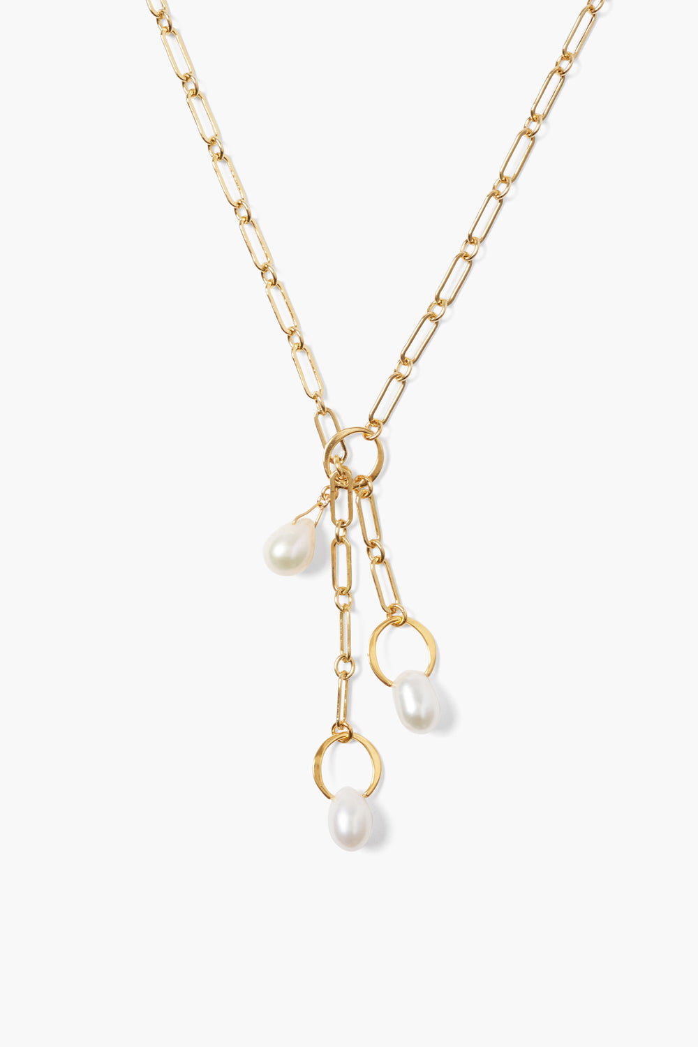 WHITE PEARL FRESHWATER CHAIN NECKLACE