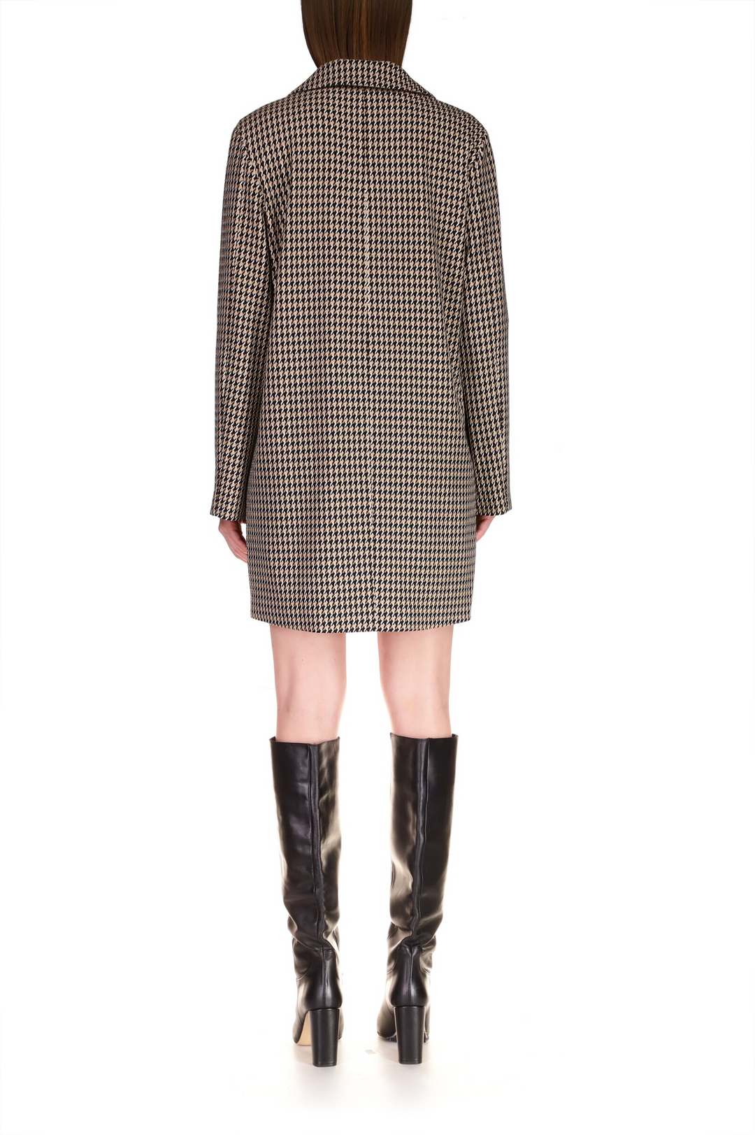 SADDLE HOUNDSTOOTH CARLY COAT - Kingfisher Road - Online Boutique