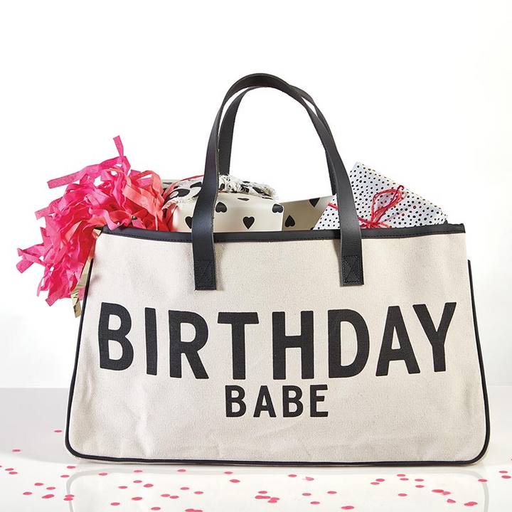 BIRTHDAY BABE CANVAS TOTE - Kingfisher Road - Online Boutique