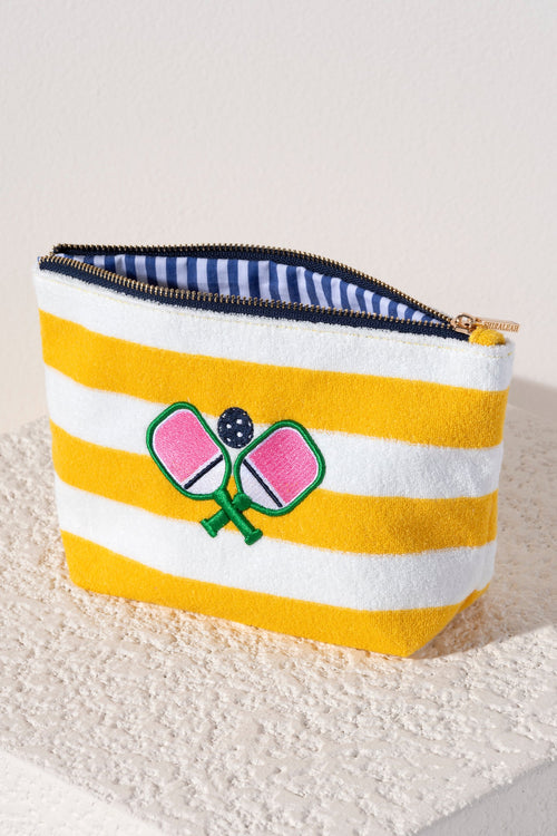 PICKLEBALL PADDLES ZIP POUCH-YELLOW - Kingfisher Road - Online Boutique