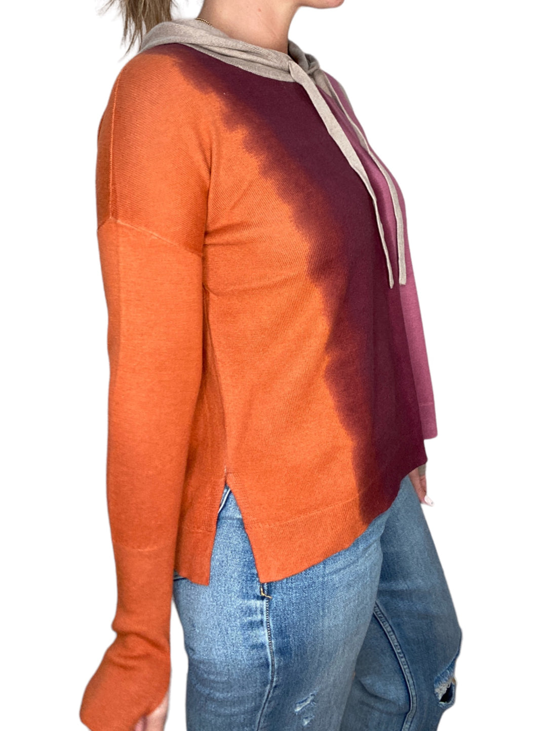 MULTI OMBRE THUMBHOLE HOODIE - Kingfisher Road - Online Boutique