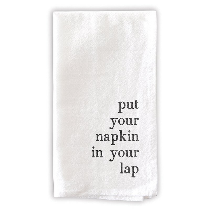 MIND YOUR MANNERS DINNER NAPKIN SET OF 6