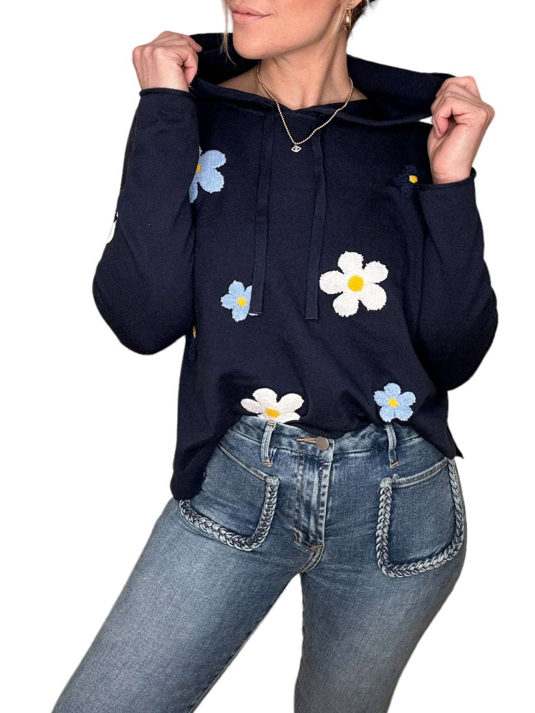 DAISY HOODIE-NAVY - Kingfisher Road - Online Boutique