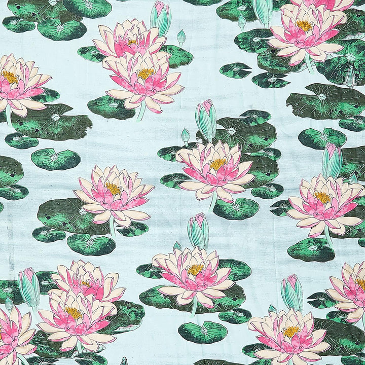 WATER LILY PRINT LONG ROBE - Kingfisher Road - Online Boutique
