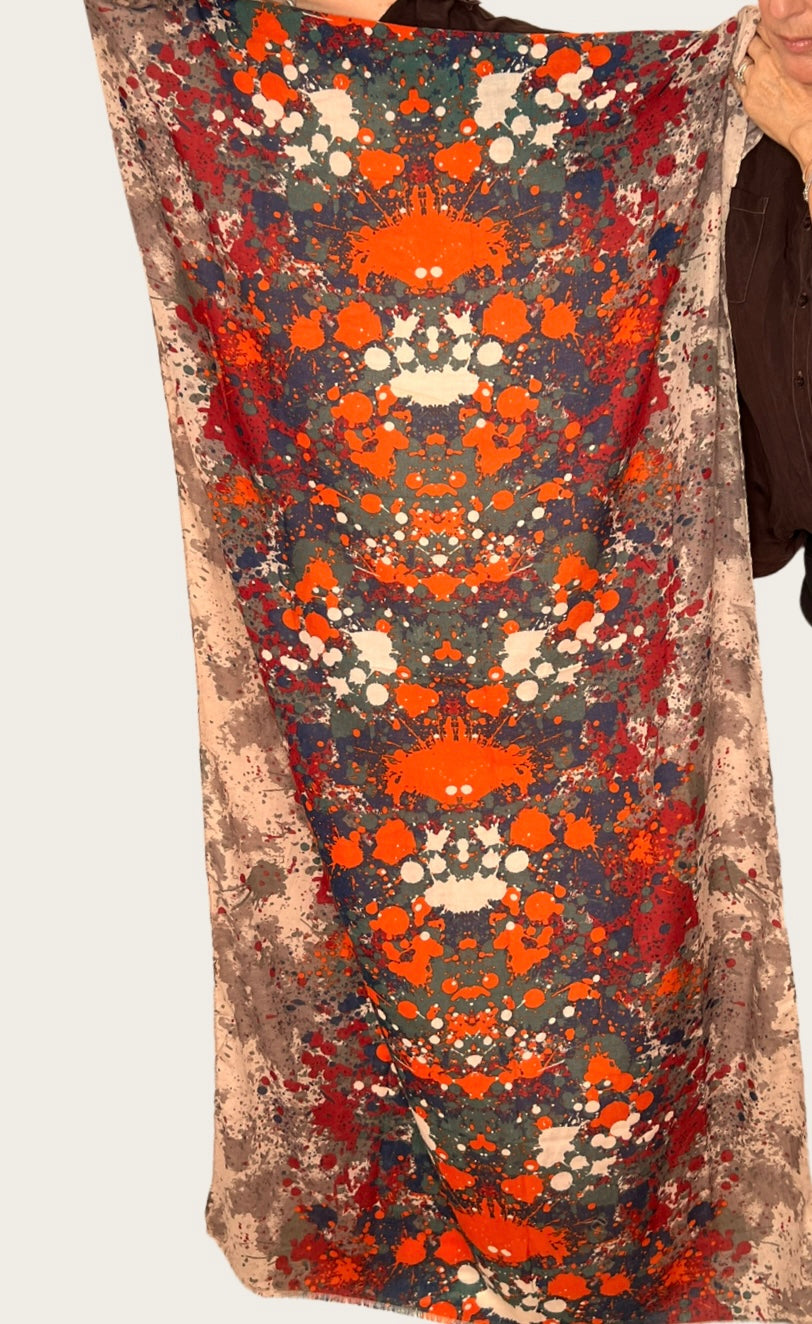 PAINT SPLATTER SCARF - Kingfisher Road - Online Boutique