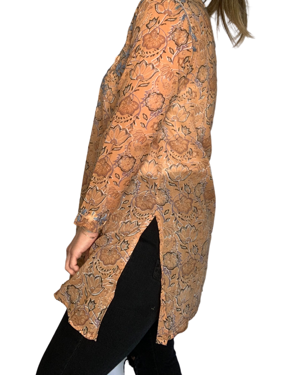LEAH TUNIC WITH FLORAL EMBROIDERY - Kingfisher Road - Online Boutique