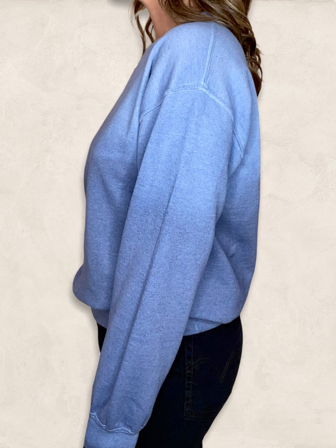 BLUE DIP DYE LOVE HEART SWEATSHIRT - Kingfisher Road - Online Boutique