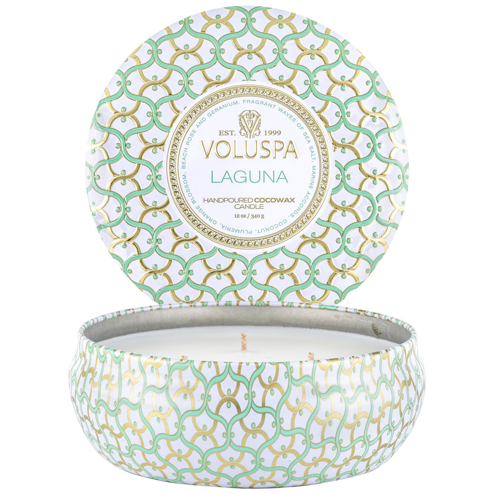 LAGUNA 3 WICK TIN  CANDLE - Kingfisher Road - Online Boutique