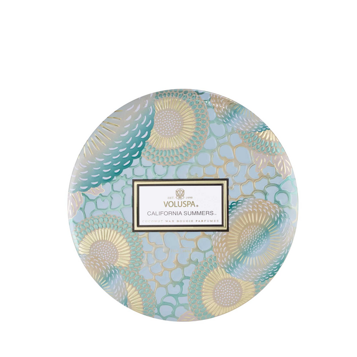 CALIFORNIA SUMMERS 3W TIN CANDLE - Kingfisher Road - Online Boutique