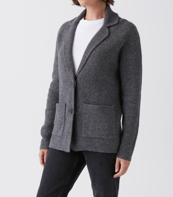 DIANA KNIT BLAZER - CHARCOAL - Kingfisher Road - Online Boutique