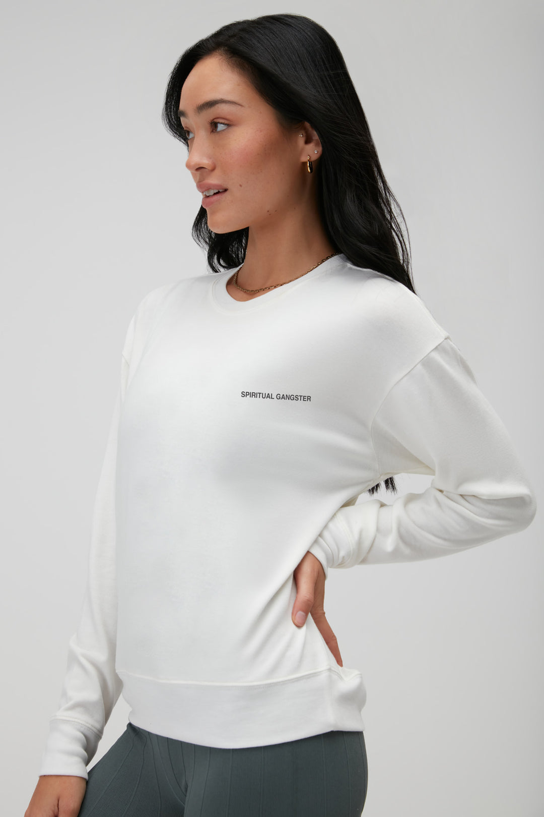 ALL EYE RELAXED SAVASANA PULLOVER - STONE - Kingfisher Road - Online Boutique