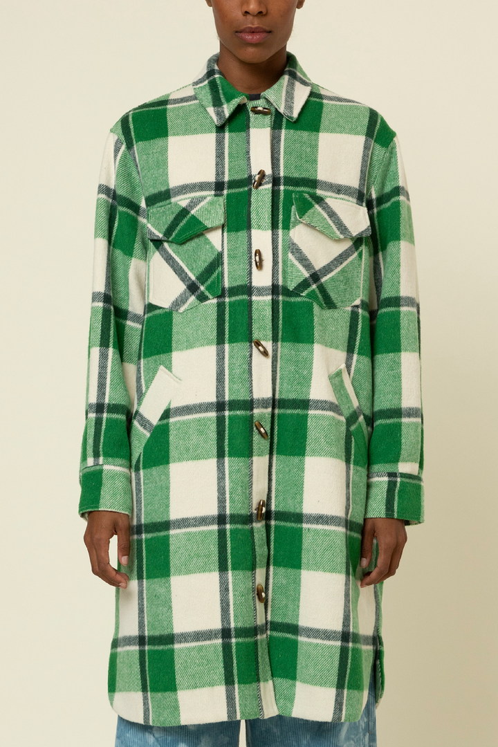 SOLAR WOVEN COAT - MALACHITE - Kingfisher Road - Online Boutique