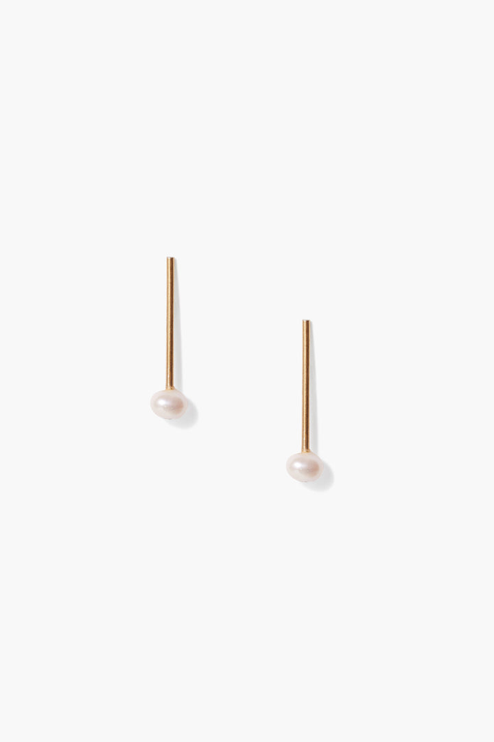 WHITE PEARL  GOLD FRESH POST EARRING - Kingfisher Road - Online Boutique