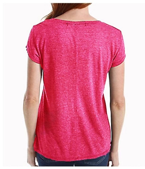 Brooklyn V-Neck Tee in Wildberry - Kingfisher Road - Online Boutique
