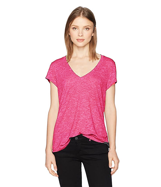 Brooklyn V-Neck Tee in Wildberry - Kingfisher Road - Online Boutique