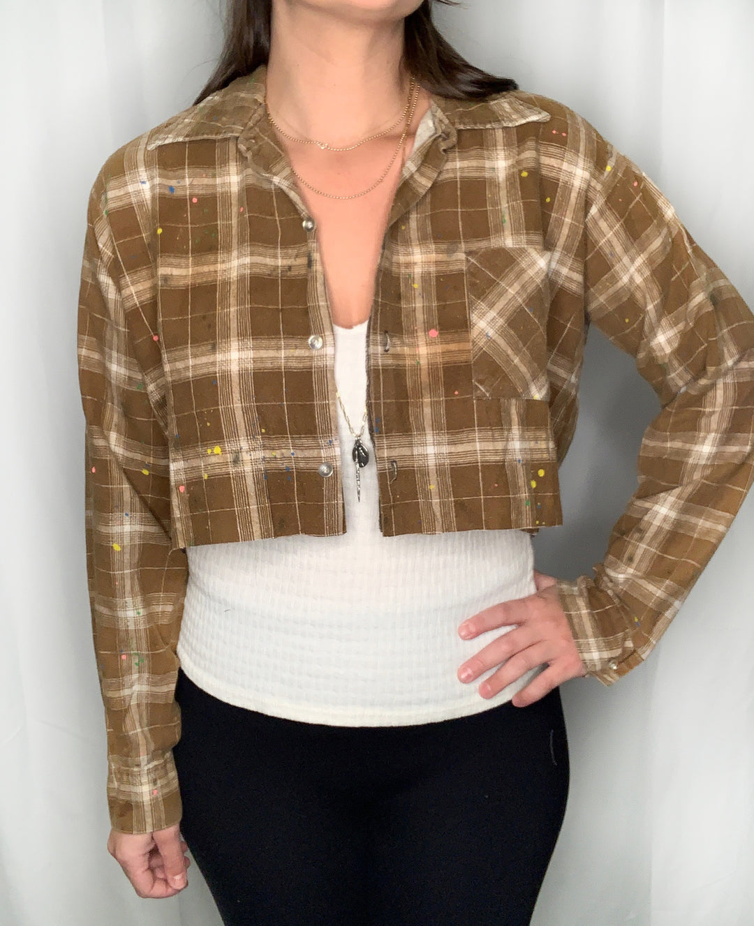 MILEY CROPPED FLANNEL - Kingfisher Road - Online Boutique
