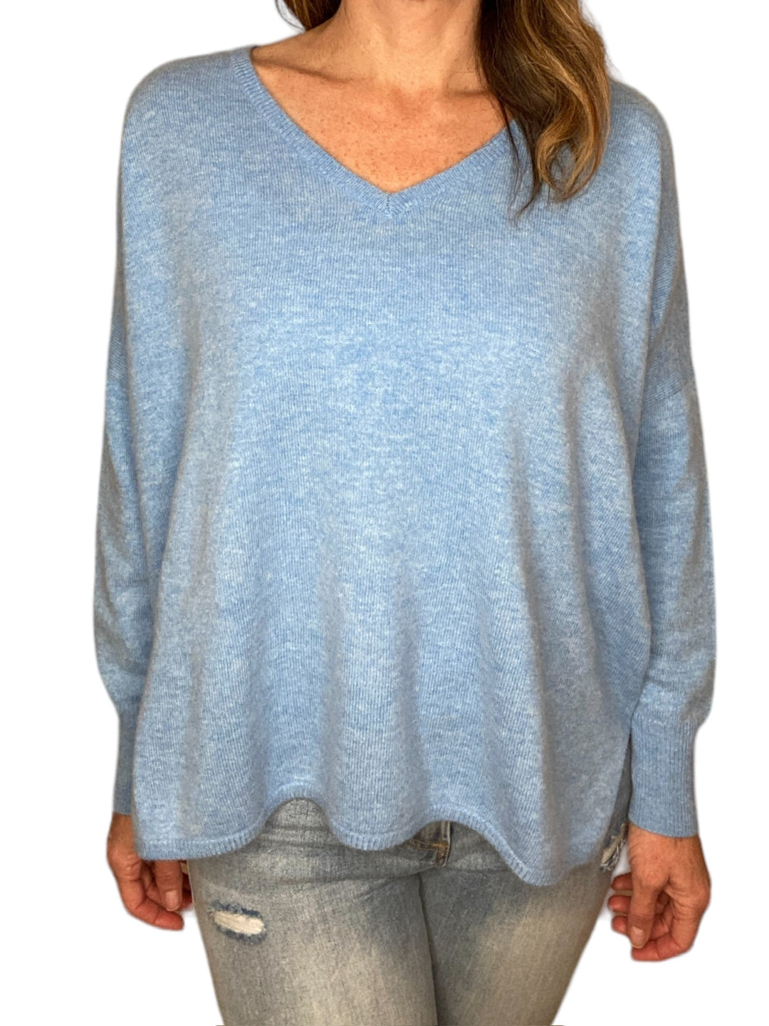 BOYFRIEND SWEATER-LIGHT DENIM - Kingfisher Road - Online Boutique