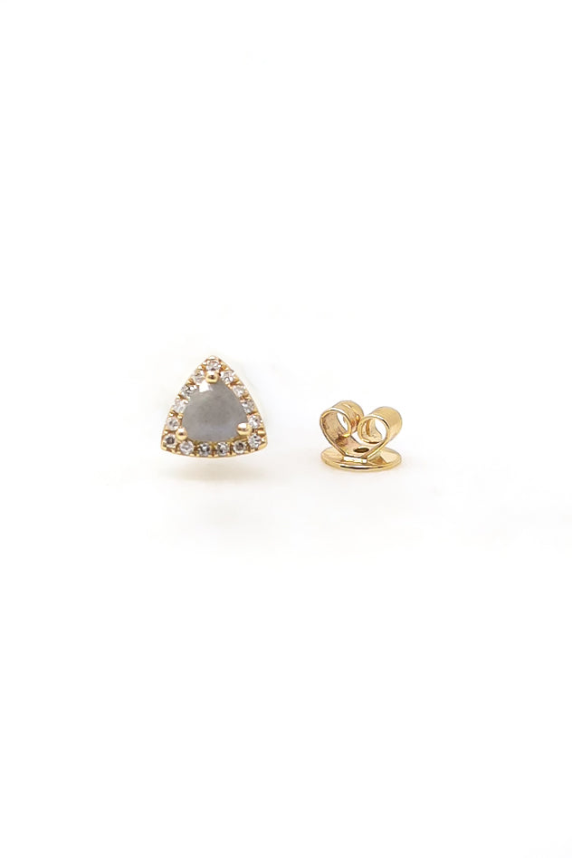 14K .47 DIA/LAB TRIANGLE POST - Kingfisher Road - Online Boutique