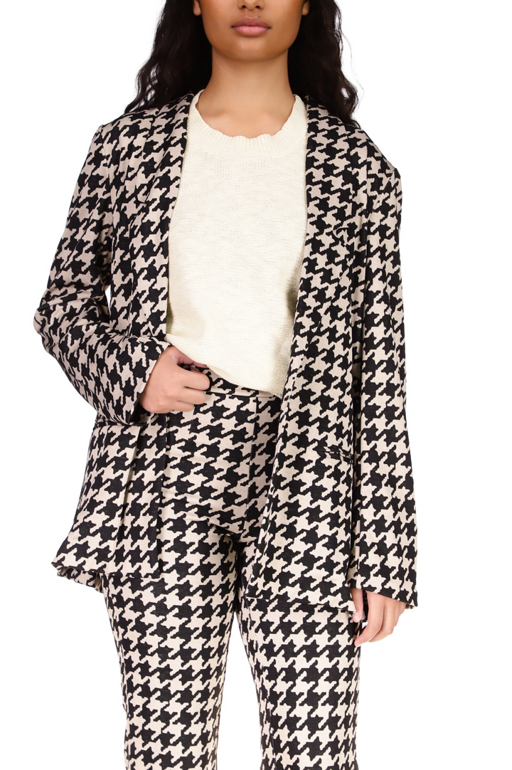 OATHMILK HOUNDSTOOTH CITY BLAZER - Kingfisher Road - Online Boutique