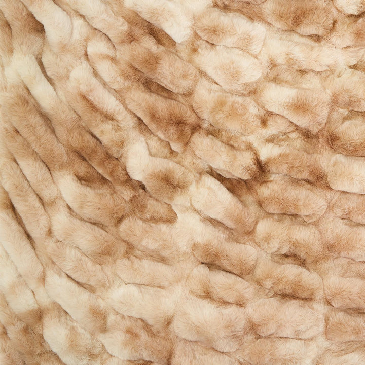 MARBLED FAUX FUR THROW IN SHADED OF BROWN - Kingfisher Road - Online Boutique
