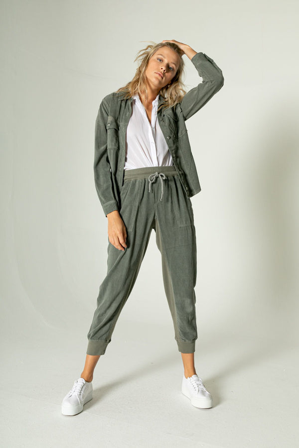 DRAWSTRING PANT - MOSS - Kingfisher Road - Online Boutique