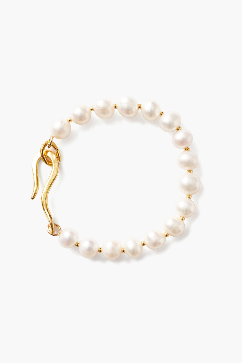 WHITE PEARL STRETCHABLE BRACELET - Kingfisher Road - Online Boutique