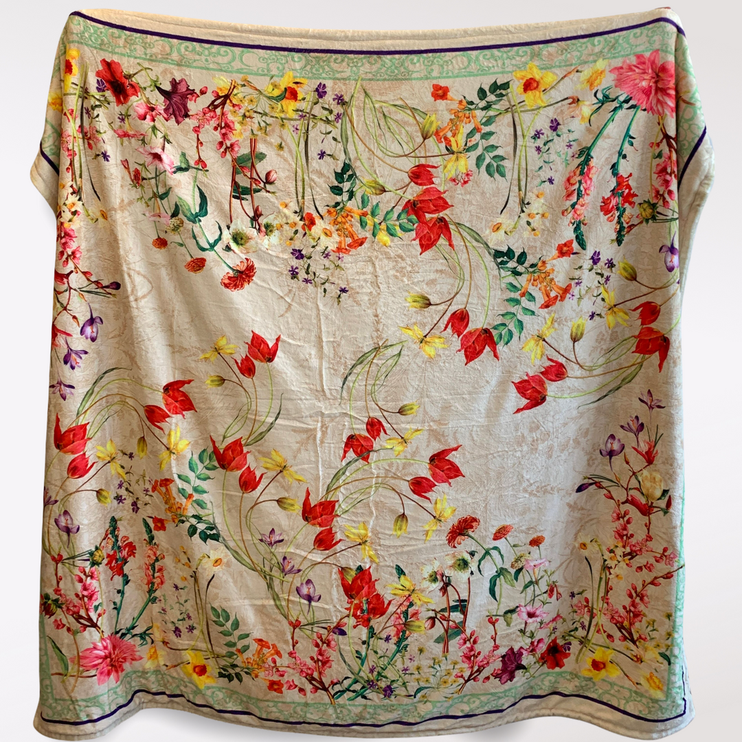 DRAGON PATCH COZY BLANKET - Kingfisher Road - Online Boutique