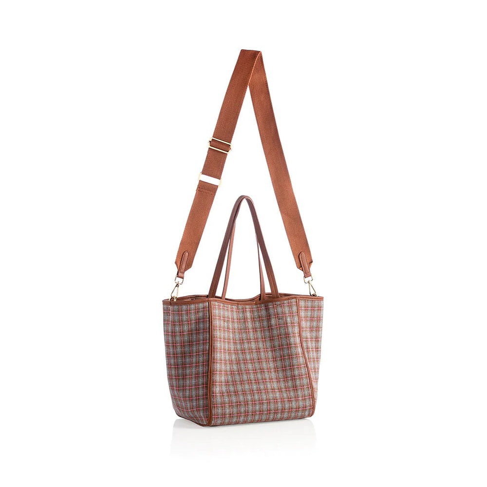 VALE PLAID TOTE - MULTI - Kingfisher Road - Online Boutique