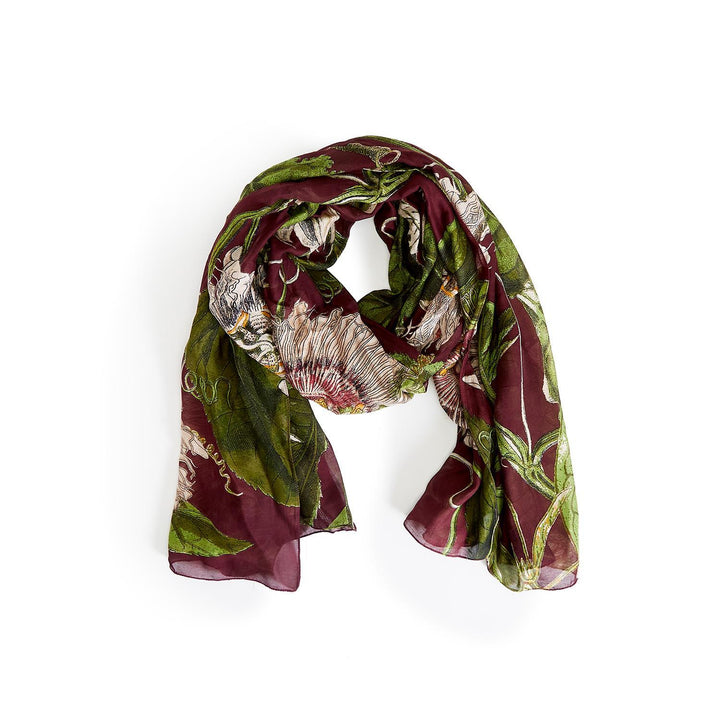 PASSION FLOWER  LIGHTWEIGHT PRINT SCARF - Kingfisher Road - Online Boutique
