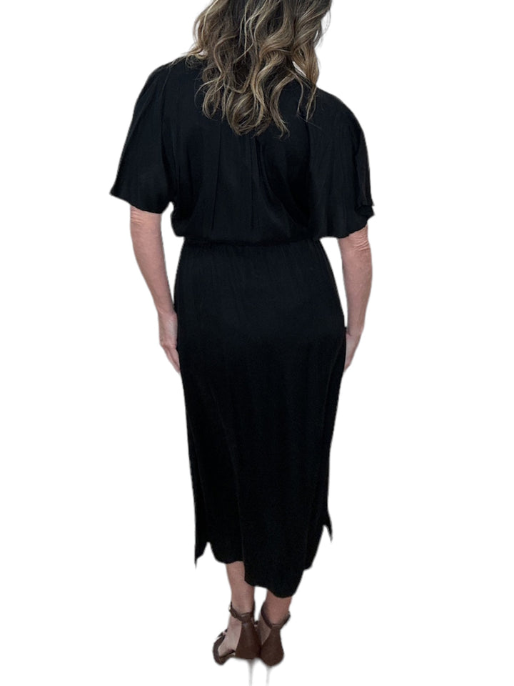 DOLMAN SLEEVE MIDI DRESS-BLACK - Kingfisher Road - Online Boutique