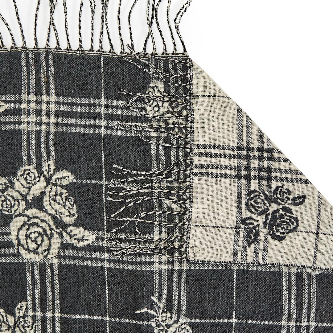 PLAID ROSES REVERSIBLE SCARF - Kingfisher Road - Online Boutique